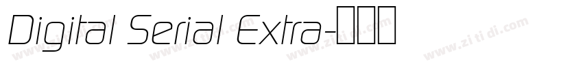 Digital Serial Extra字体转换